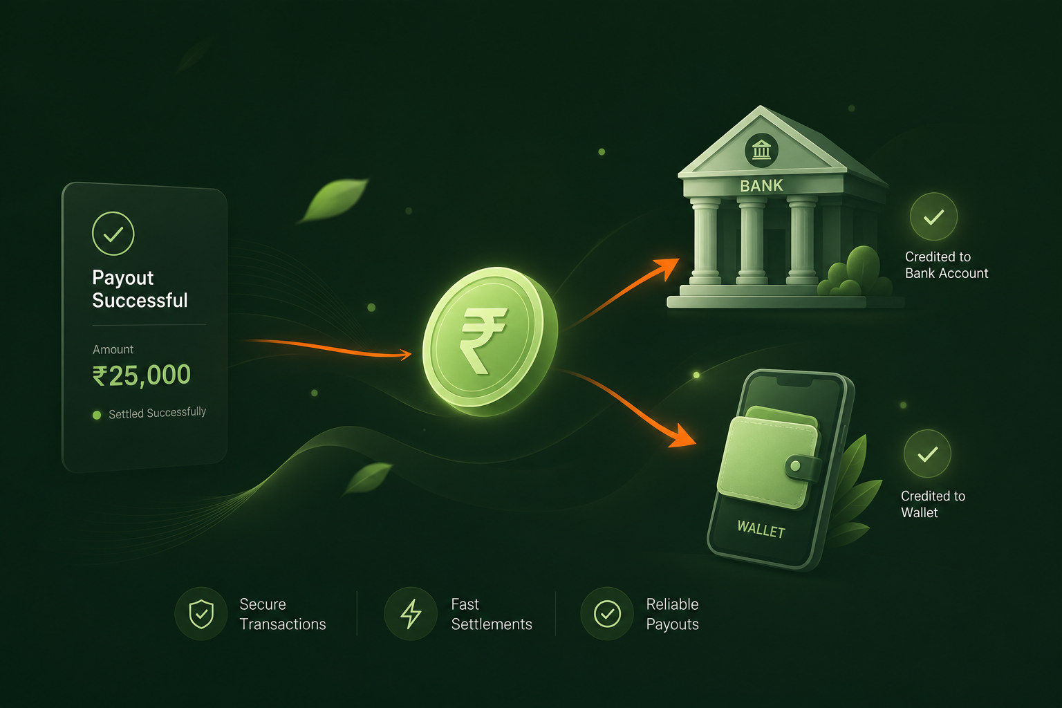 Payouts to bank accounts and mobile wallets